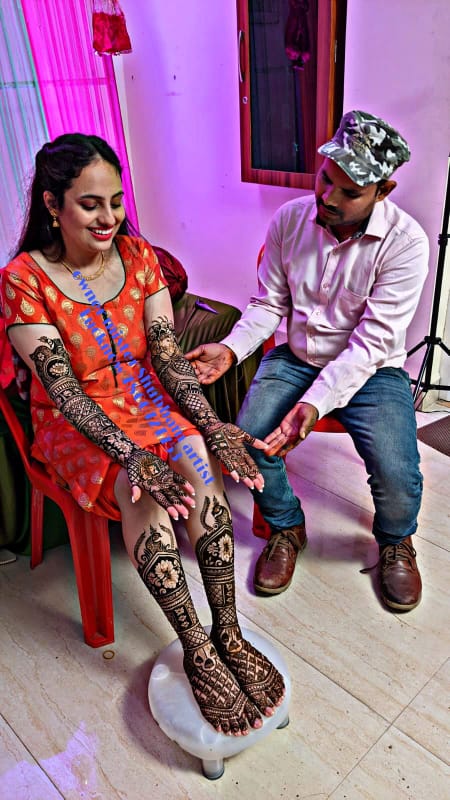 Shubham mehandi design